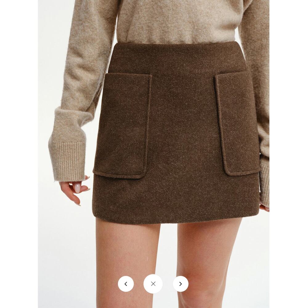 Commense Decor Pocket Tweed Mini Skirt Sz M